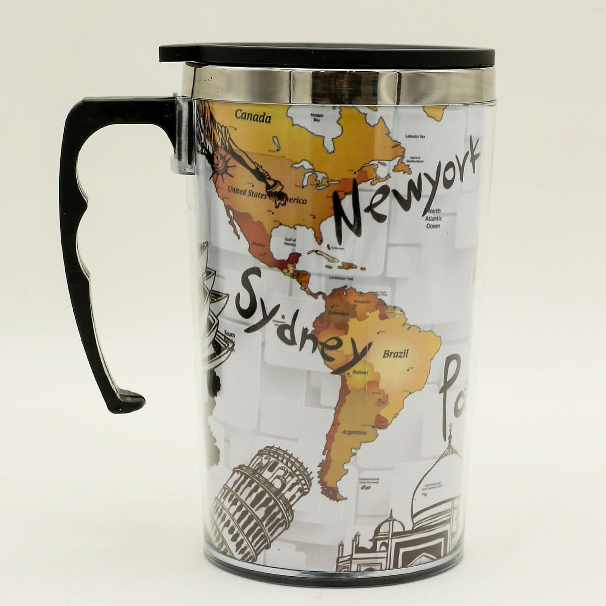 Stainless Steel Travelling Mug - 450ML - White, Thermos & Mug, Chase Value, Chase Value