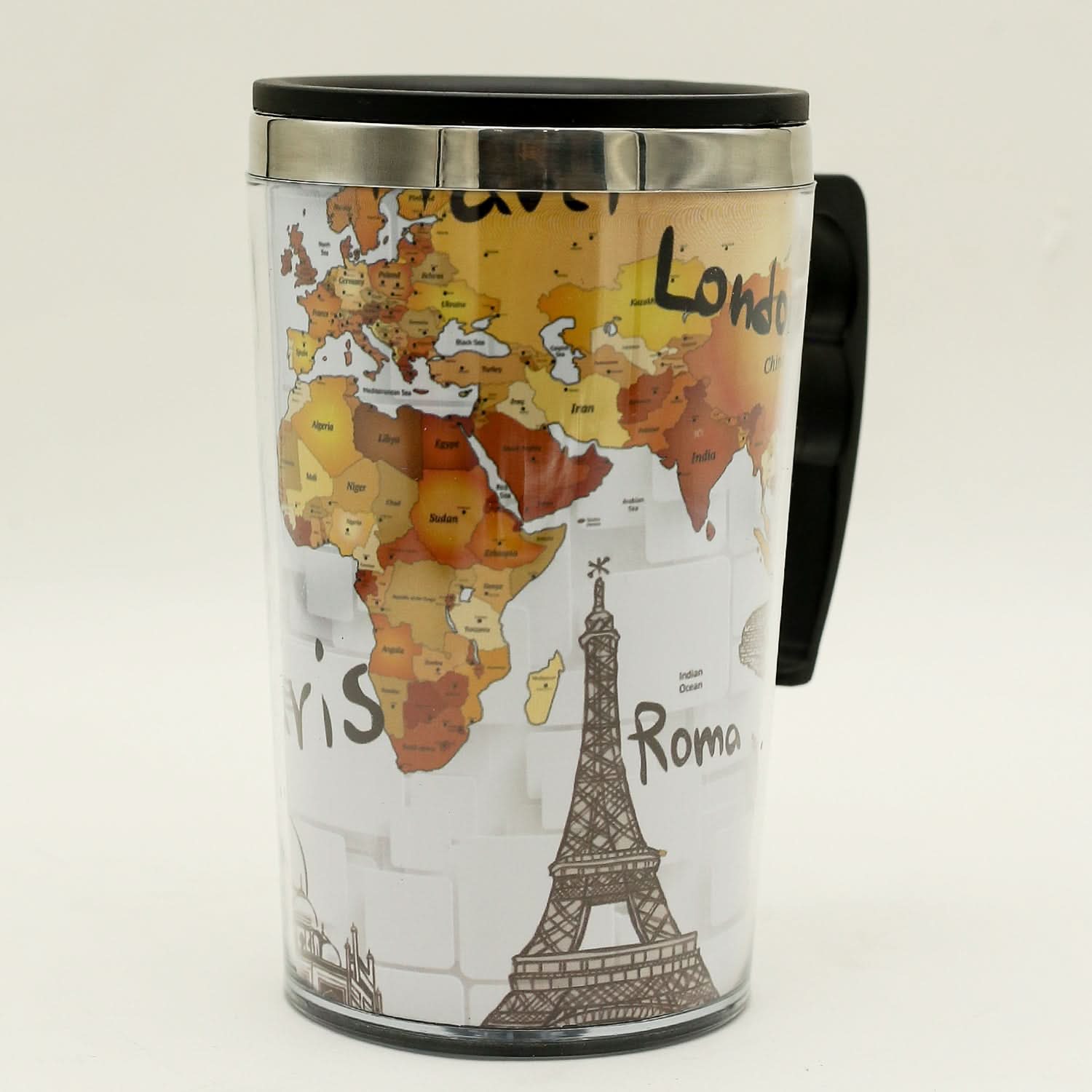 Stainless Steel Travelling Mug - 450ML - White, Thermos & Mug, Chase Value, Chase Value