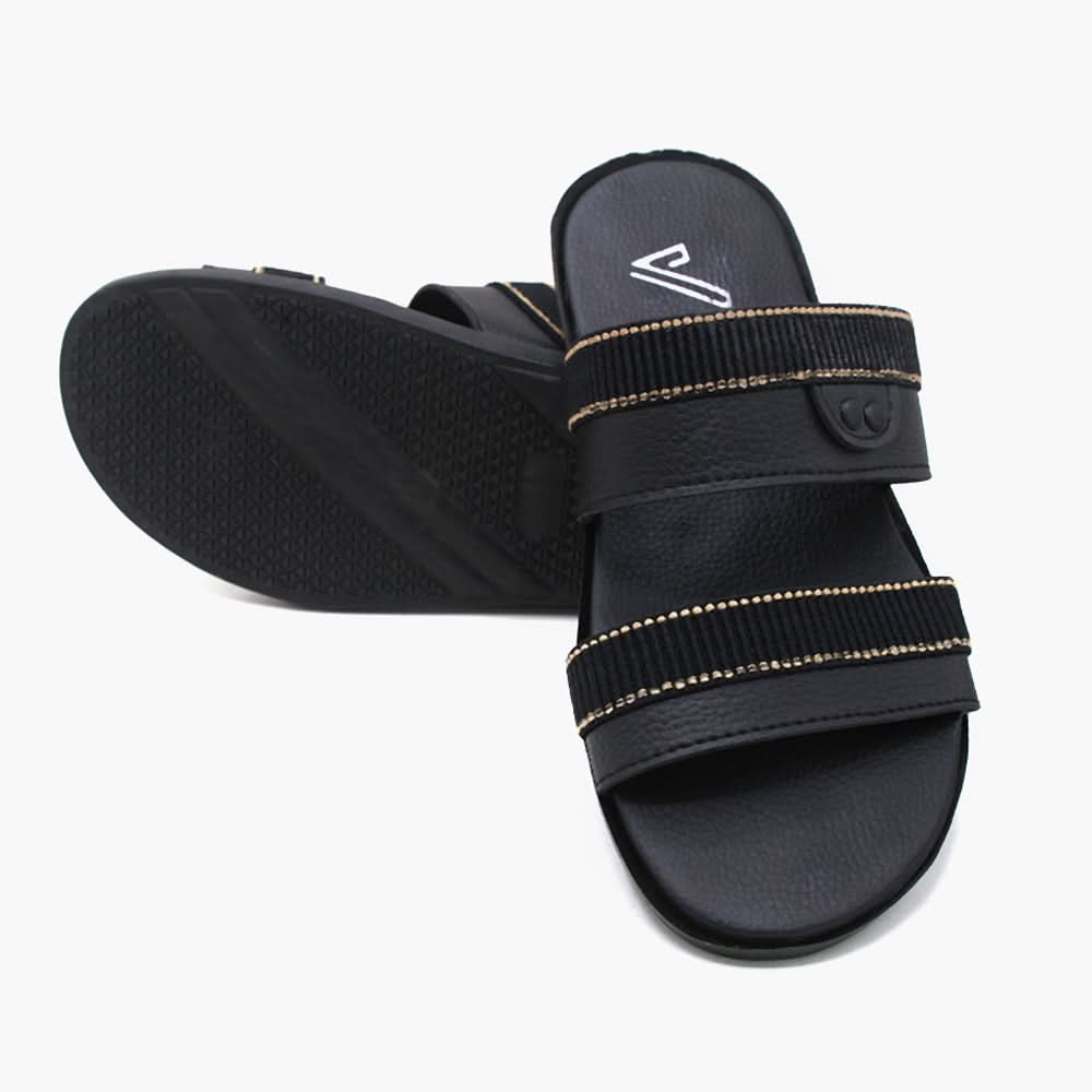 Men's Casual Slipper - Black, Men's Slippers, Chase Value, Chase Value