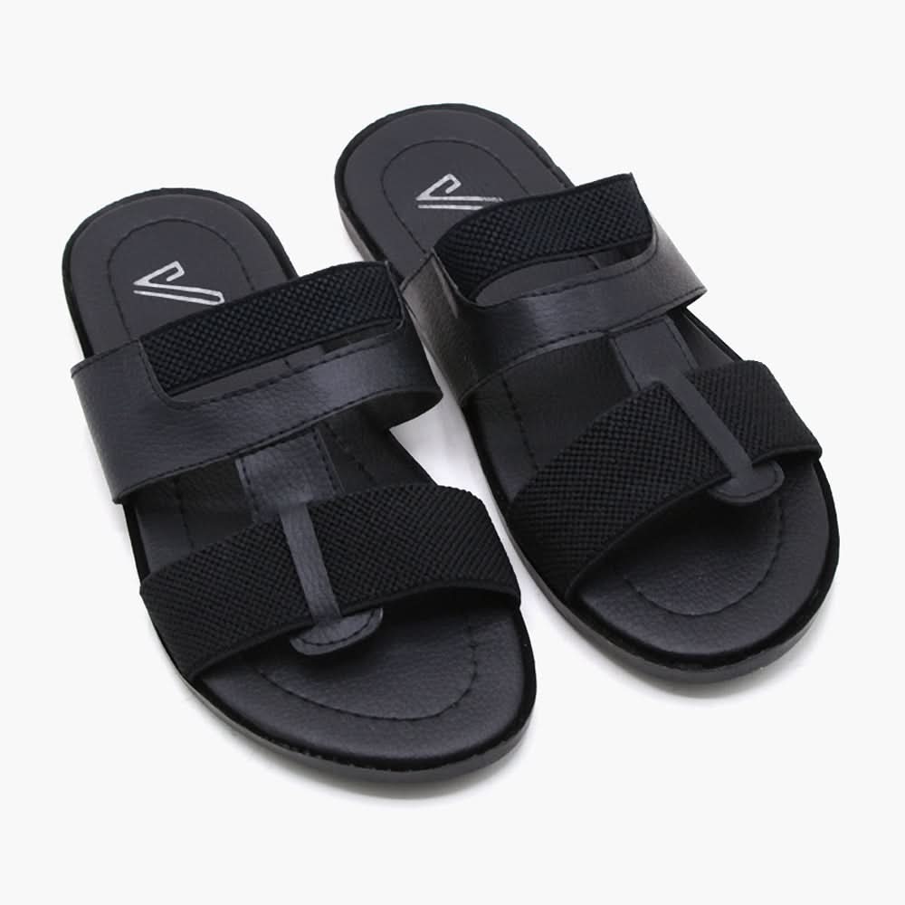 Men's Casual Slipper - Black, Men's Slippers, Chase Value, Chase Value