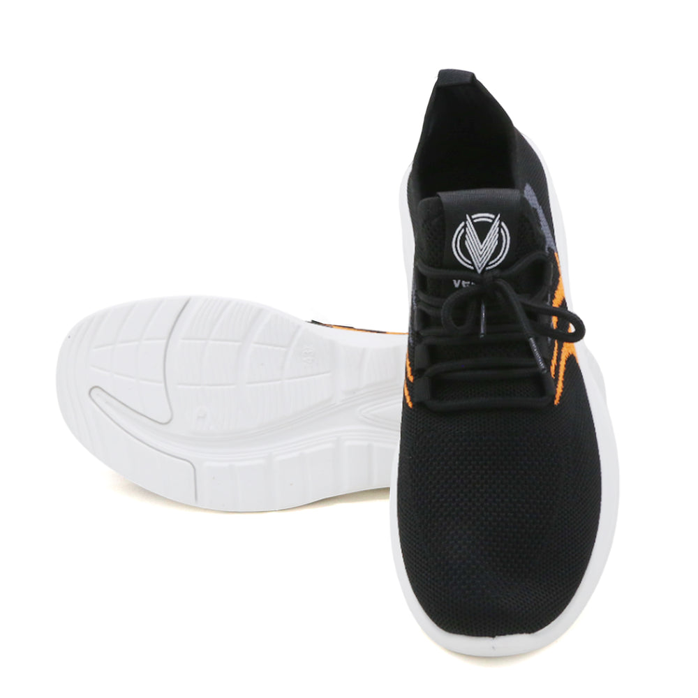 Lightweight Lace-up Slip-on Jogger XT-5512 - Black, Men's Sports Shoes, Chase Value, Chase Value