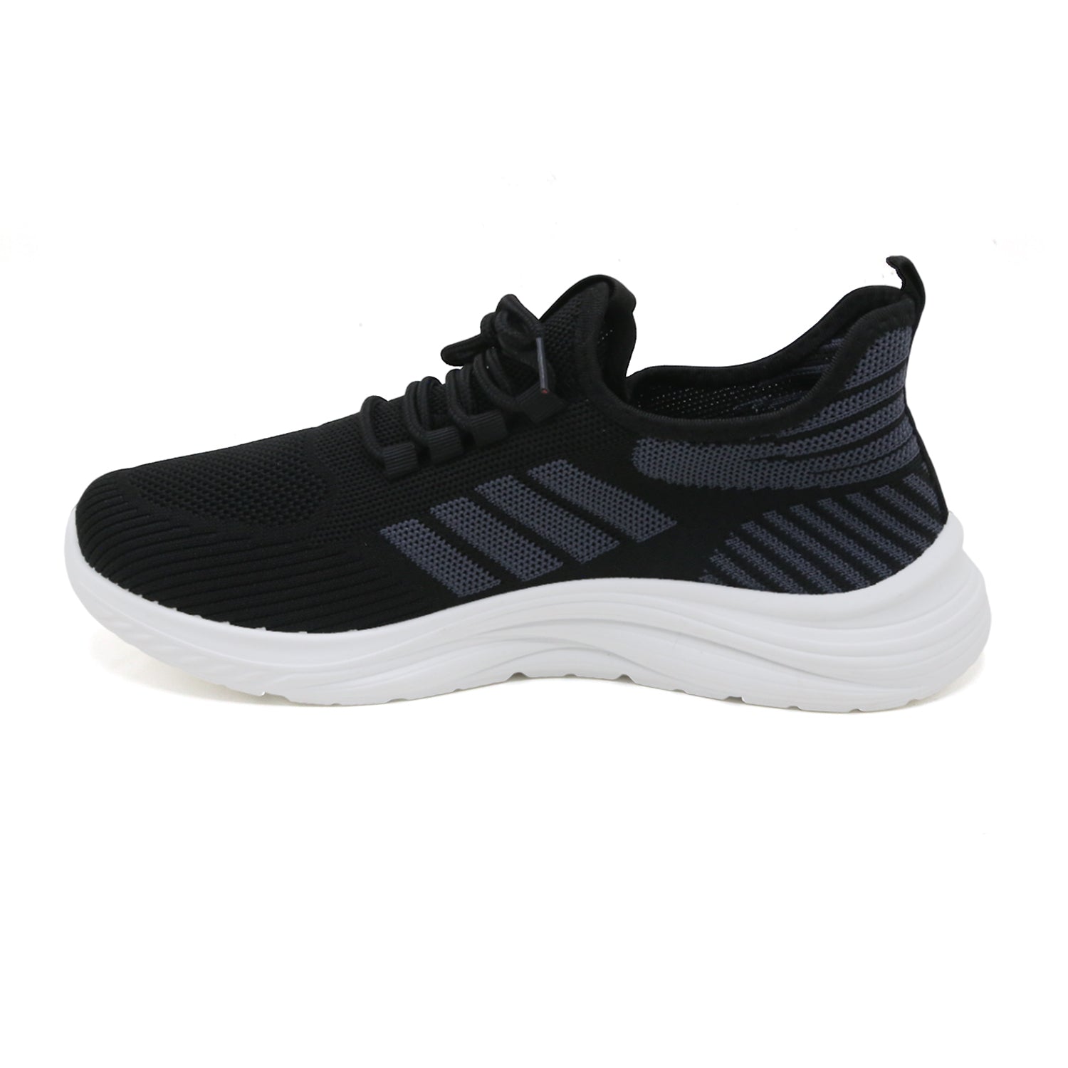 Lightweight Lace-up Slip-on Jogger XT-5513 - Black, Men's Sports Shoes, Chase Value, Chase Value