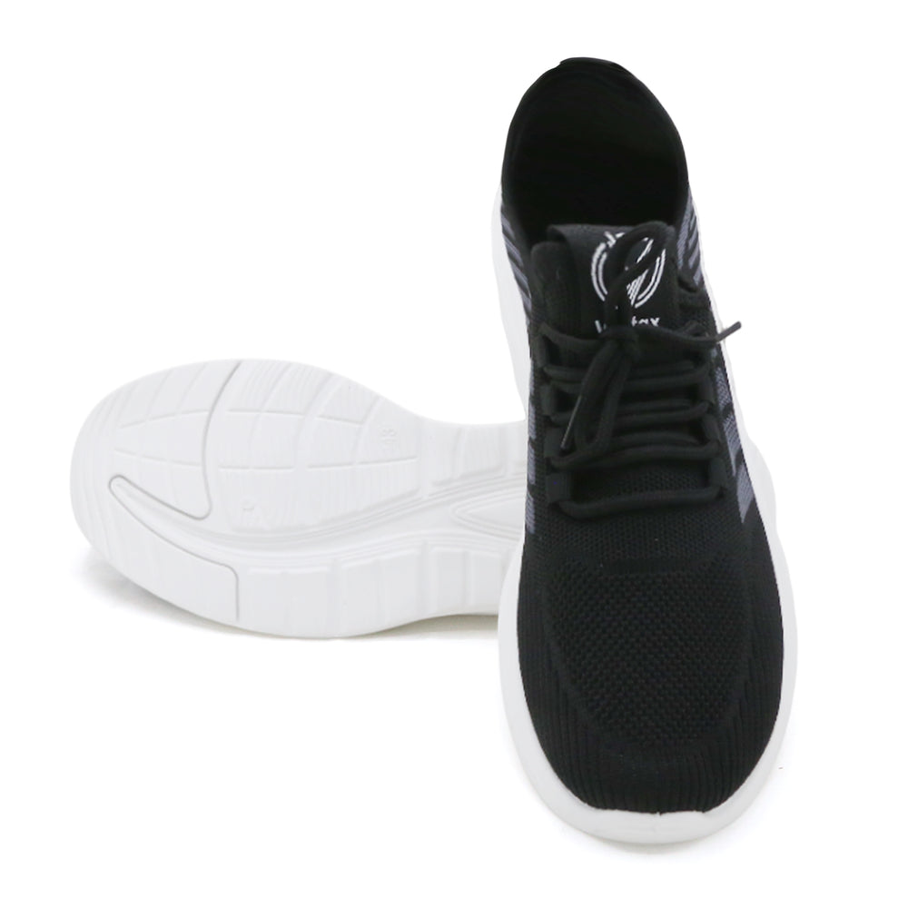 Lightweight Lace-up Slip-on Jogger XT-5513 - Black, Men's Sports Shoes, Chase Value, Chase Value
