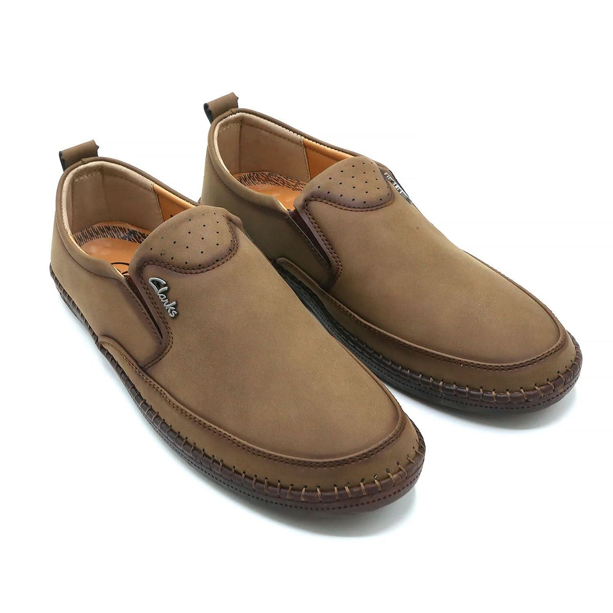 Clarks Men’s Brown Casual Loafers – Slip-On Style – Breathable Upper, Men's Casual Shoes, Clarks, Chase Value