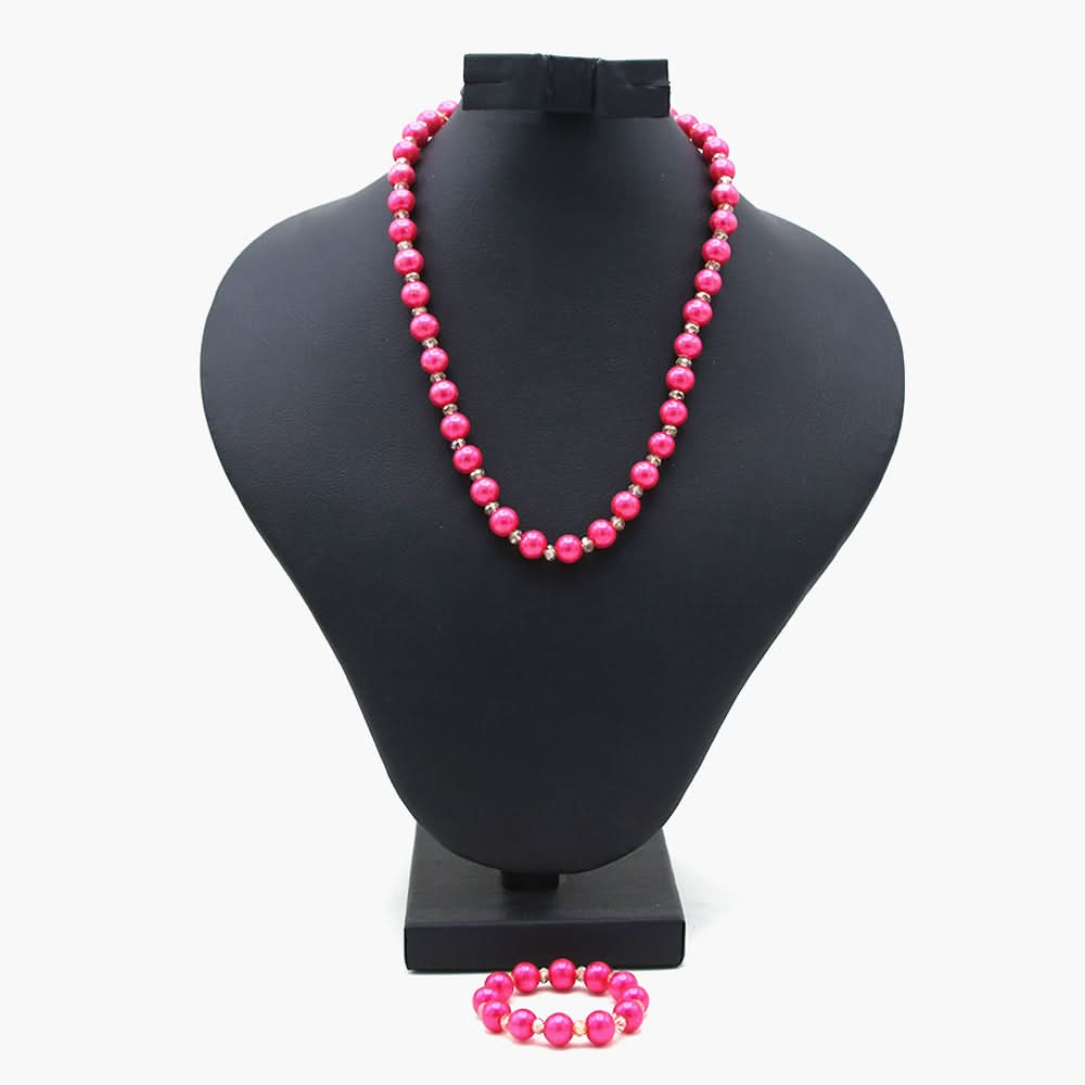 Girls Mala - Dark Pink, Girls Jewellery Sets, Chase Value, Chase Value