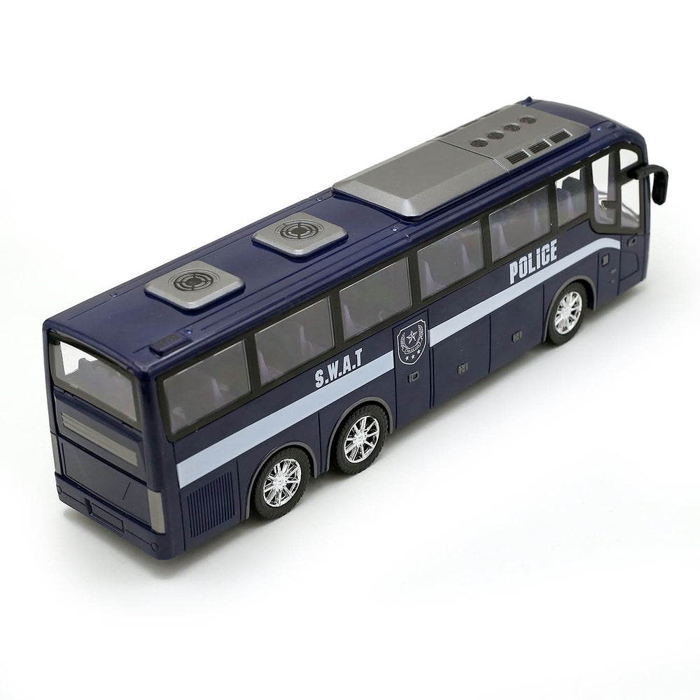 Friction Police Bus - Navy Blue, Non-Remote Control, Chase Value, Chase Value
