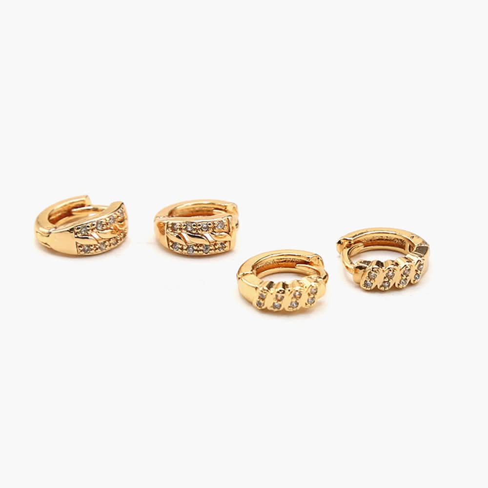 D Baali Pack of 2 - Golden, Girls Earrings & Tops, Chase Value, Chase Value