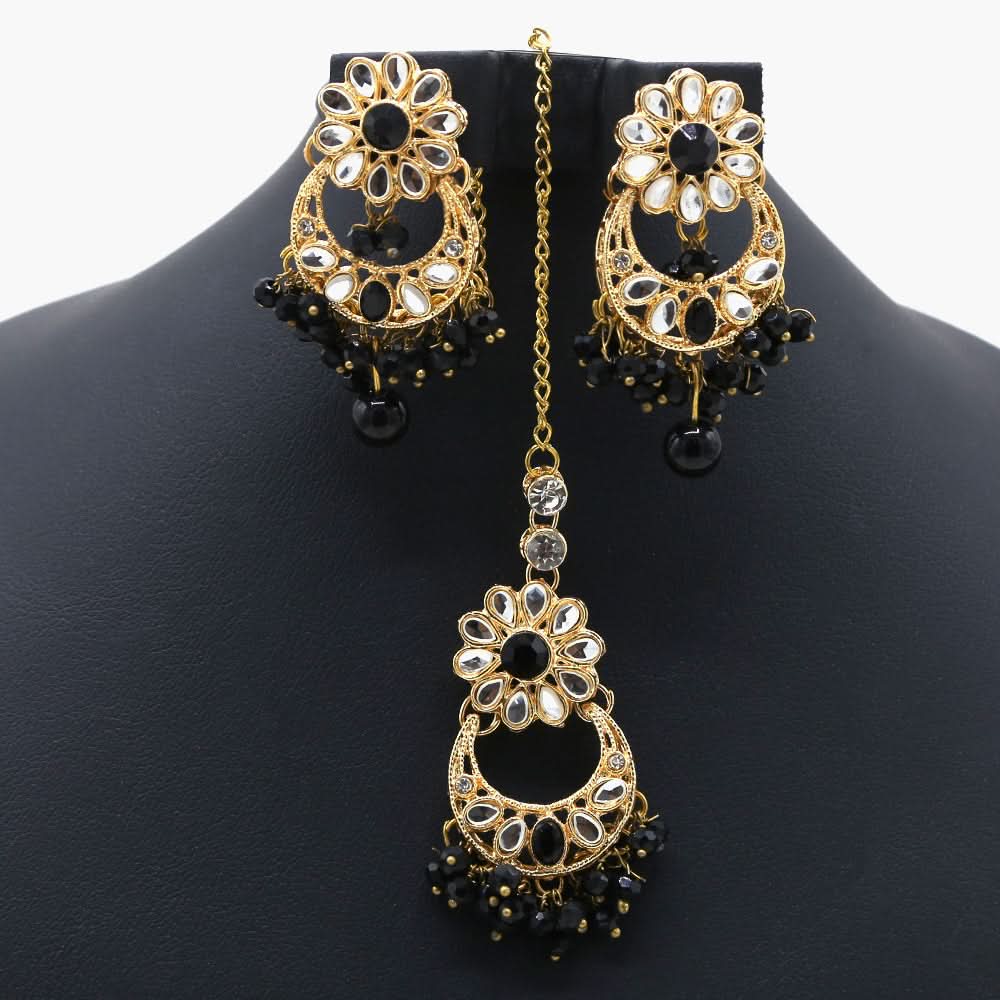 Girls Bunda Tika - Black, Girls Earrings & Tops, Chase Value, Chase Value