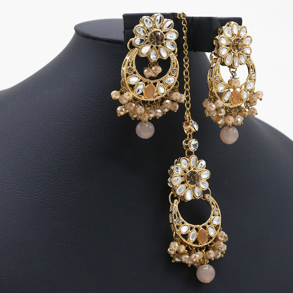 Girls Bunda Tika - Peach, Girls Earrings & Tops, Chase Value, Chase Value