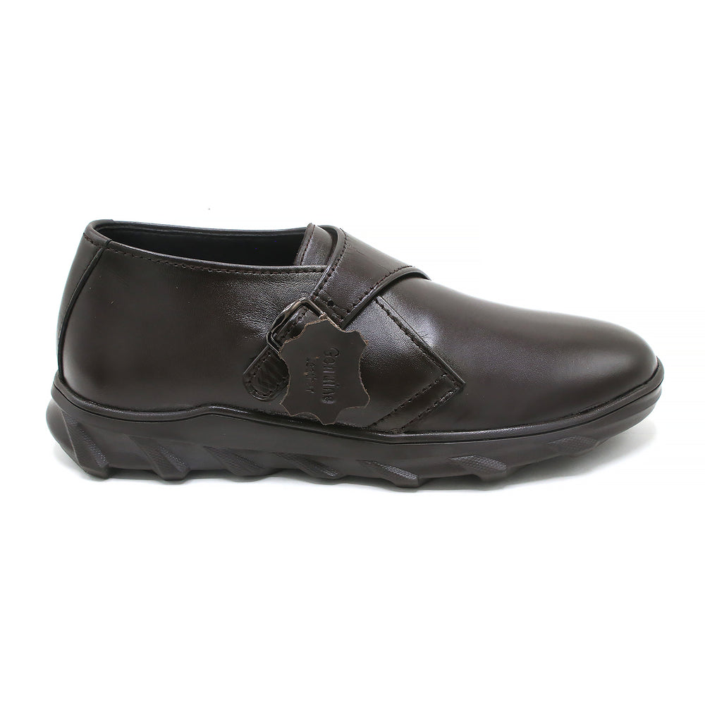 Eminent Casual Leather Shoes With Buckle - Coffee, Men's Casual Shoes, Eminent, Chase Value
