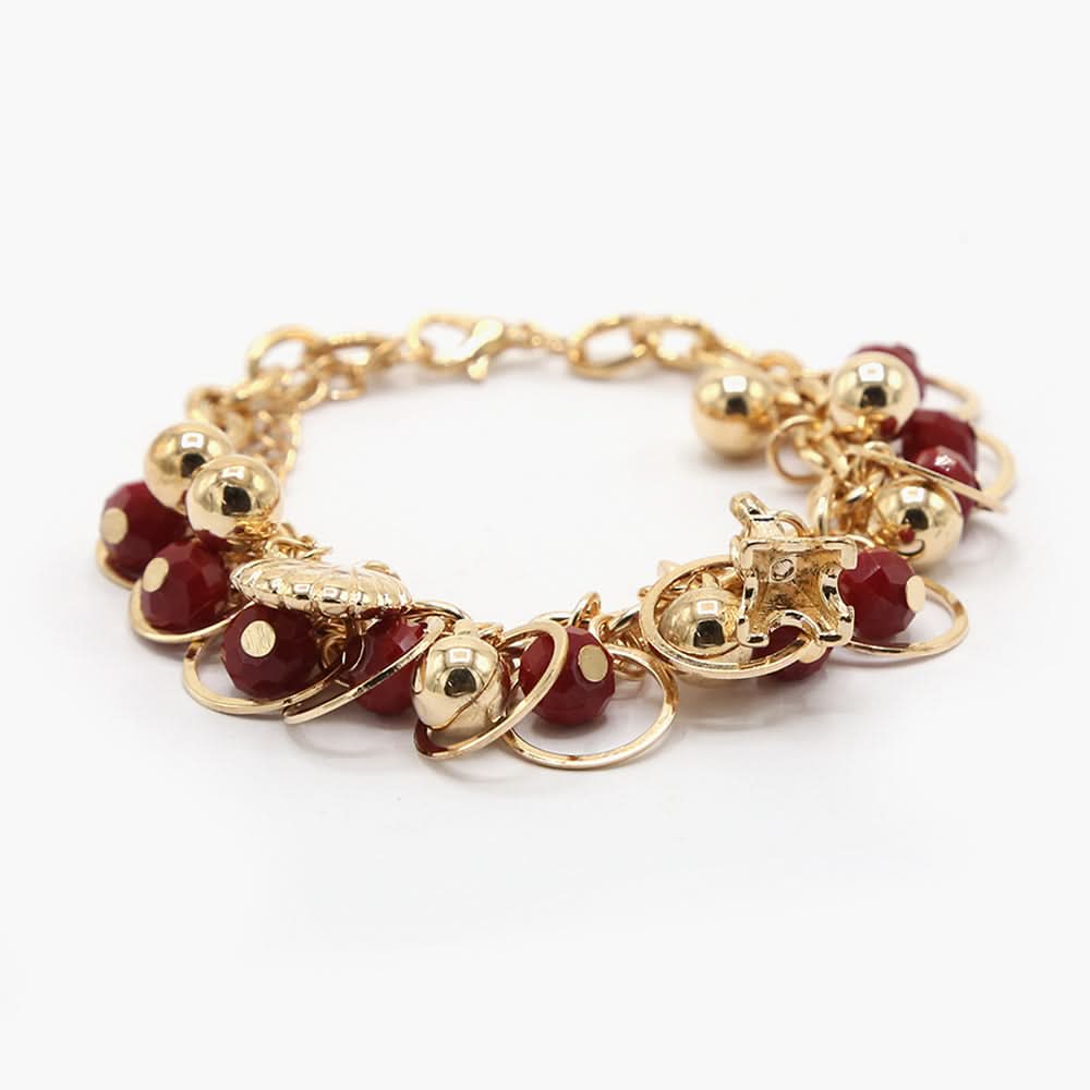 Women's Metal Bracelet - Red, Women Bangles & Bracelets, Chase Value, Chase Value