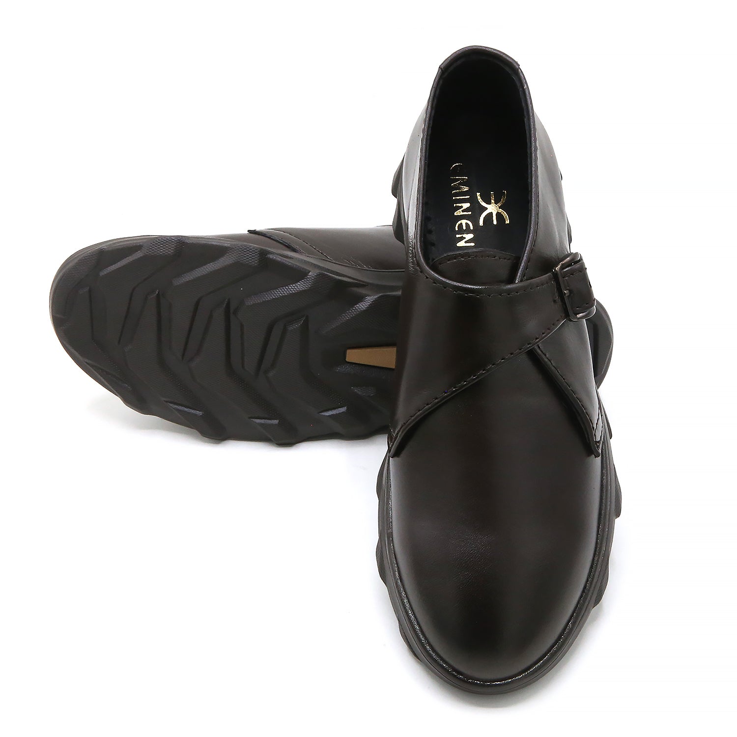 Eminent Casual Leather Shoes With Buckle - Coffee, Men's Casual Shoes, Eminent, Chase Value