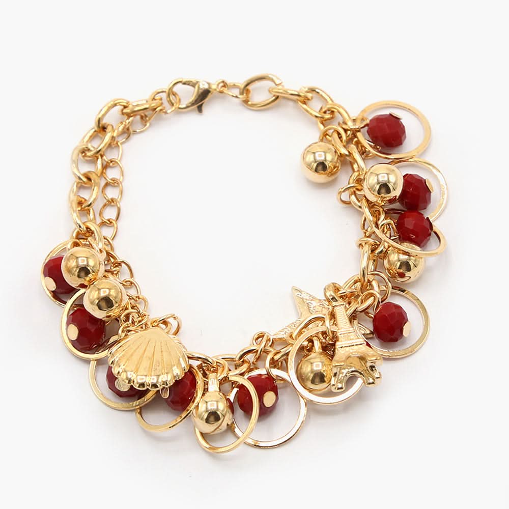 Women's Metal Bracelet - Red, Women Bangles & Bracelets, Chase Value, Chase Value
