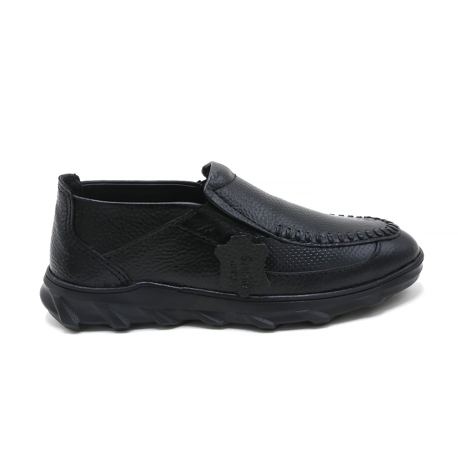 Eminent Black Casual Loafers for Men – Textured Faux Leather, Men's Casual Shoes, Eminent, Chase Value