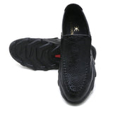 Eminent Black Casual Loafers for Men – Textured Faux Leather, Men's Casual Shoes, Eminent, Chase Value