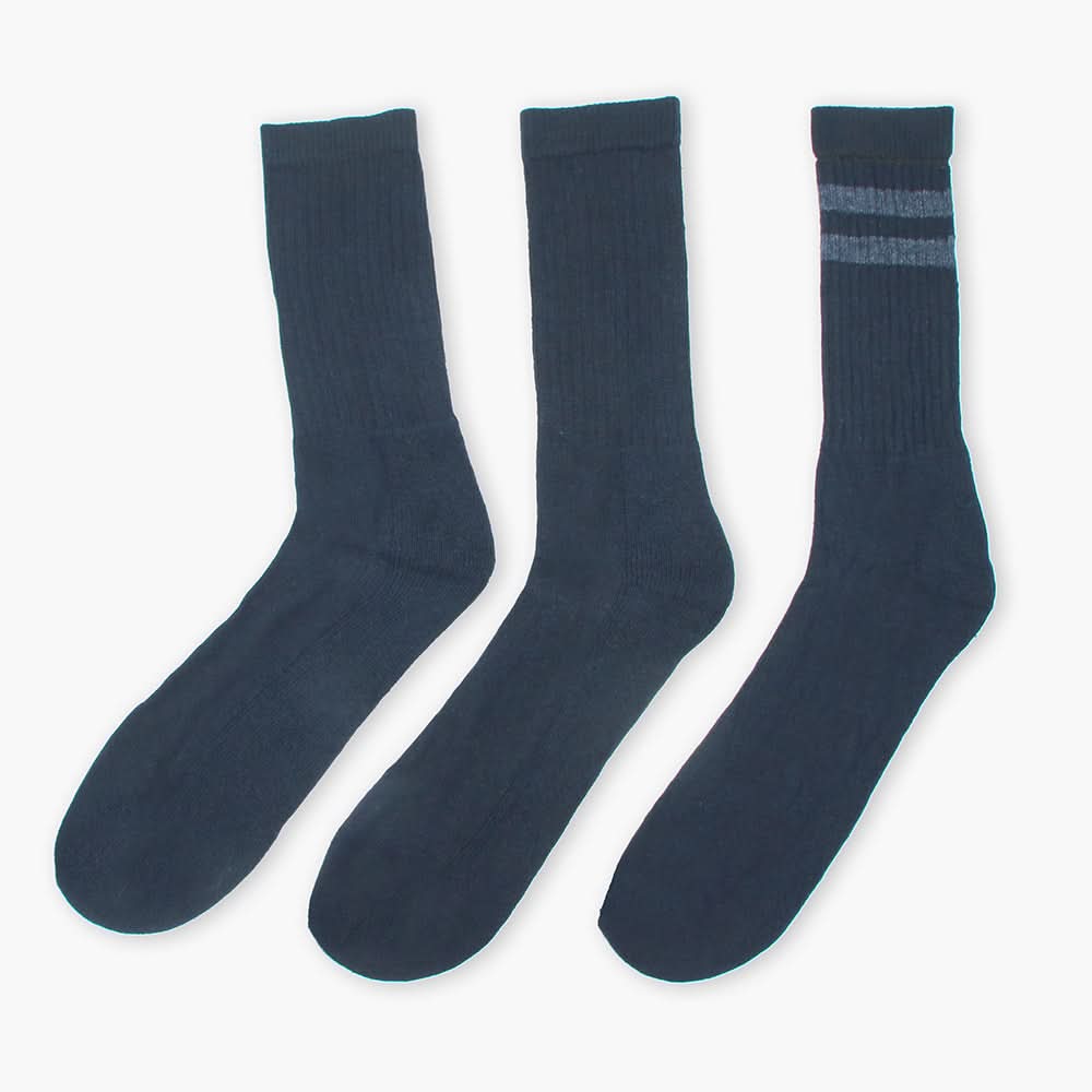 Men's Sport Sock Pack of 3 - Black, Men's Socks, Chase Value, Chase Value