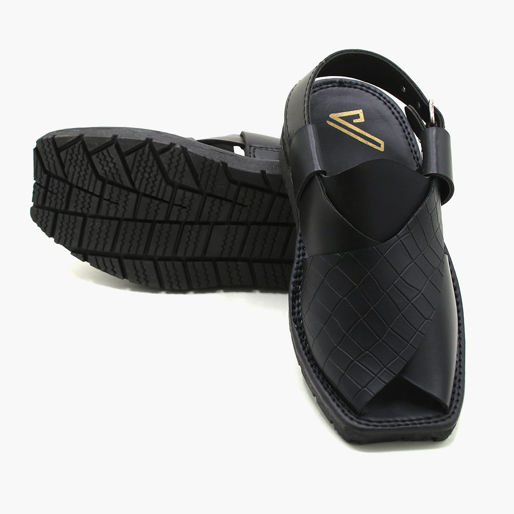 Boys Peshawari Sandal - Black, Boys Sandals, Chase Value, Chase Value
