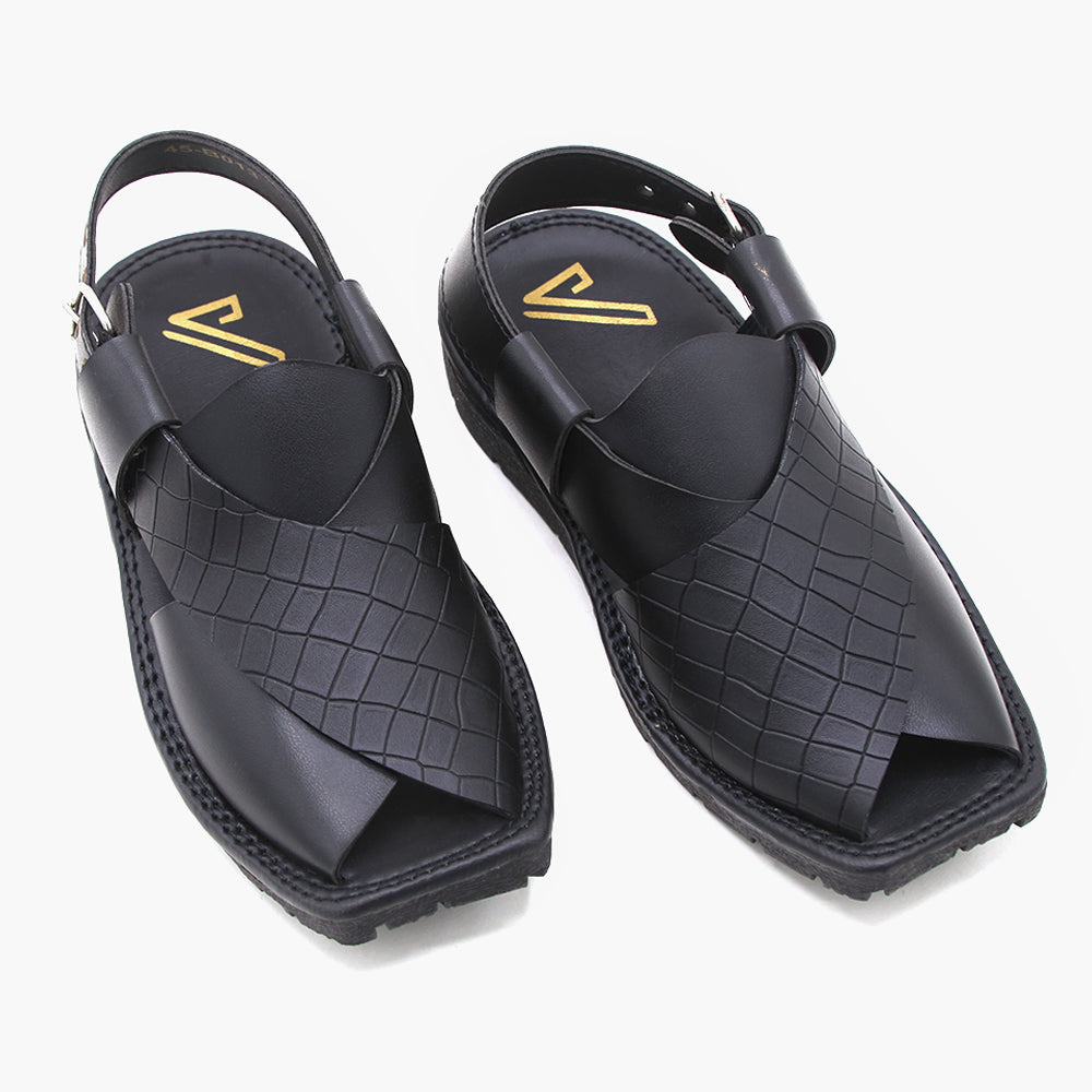 Boys Peshawari Sandal - Black, Boys Sandals, Chase Value, Chase Value