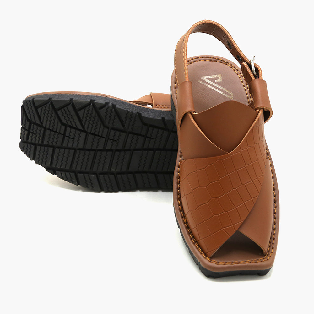 Boys Peshawari Sandal - Mustard, Boys Sandals, Chase Value, Chase Value