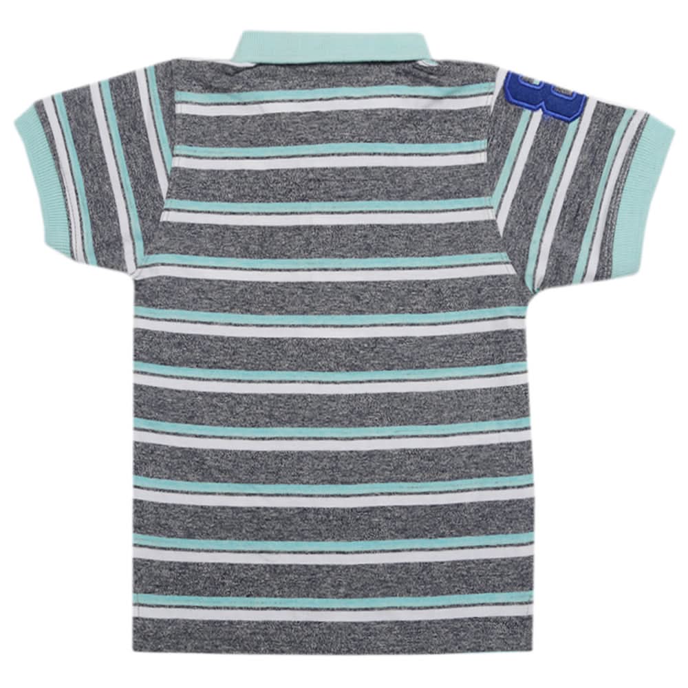 Boys Half Sleeves Polo T-Shirt - Cyan, Boys T-Shirts, Chase Value, Chase Value
