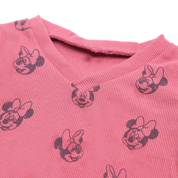 Girls Sleeveless Sweaters - Pink