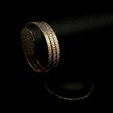 Women's Bangle 3 Tone - Golden, Women Bangles & Bracelets, Chase Value, Chase Value