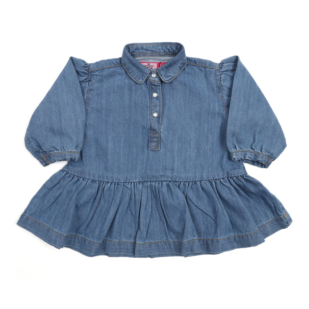 Eminent Girls Denim Frock - Light Blue, Girls Frocks, Eminent, Chase Value