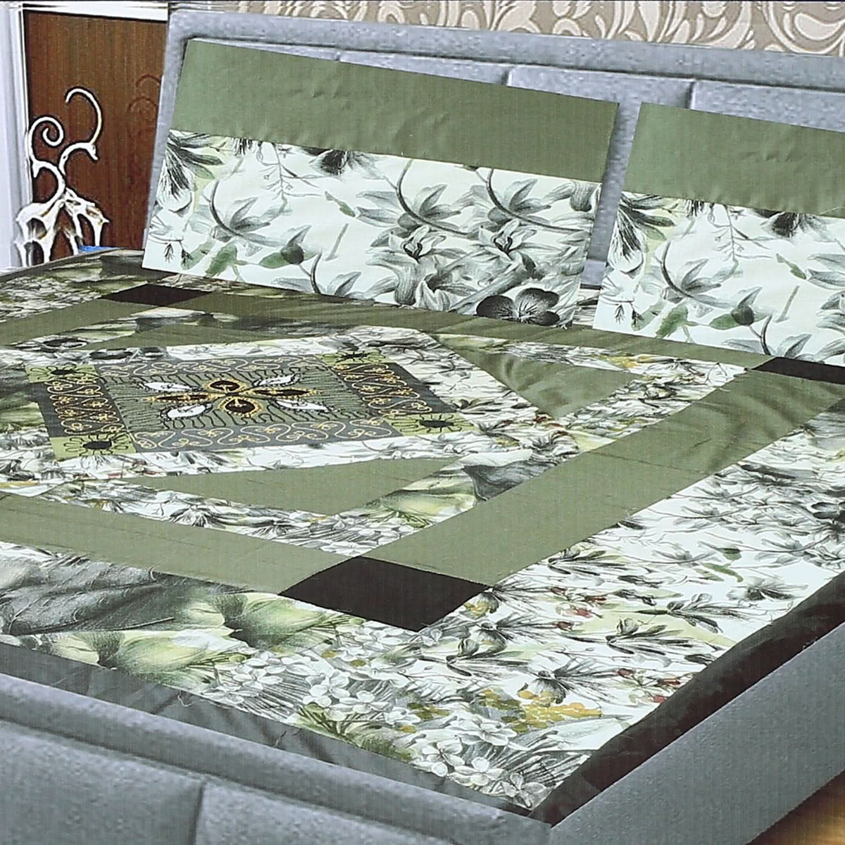 Double Quilt Applic Bed Sheet - A9, Double Size Bed Sheet, Chase Value, Chase Value