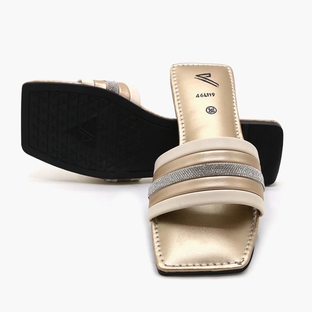 Women's Slipper - Golden, Women Slippers, Chase Value, Chase Value
