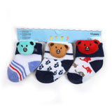 Newborn 3Pc Character Socks - Multi Color, Newborn Caps, Shoes & Socks, Chase Value, Chase Value