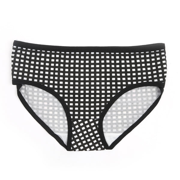 Girls Printed Panty - Black