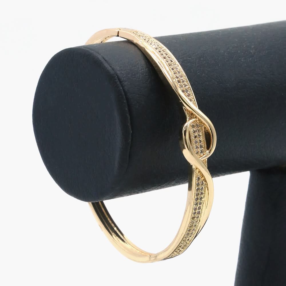 Women's Zircon Kara Bracelet - Golden, Women Bangles & Bracelets, Chase Value, Chase Value