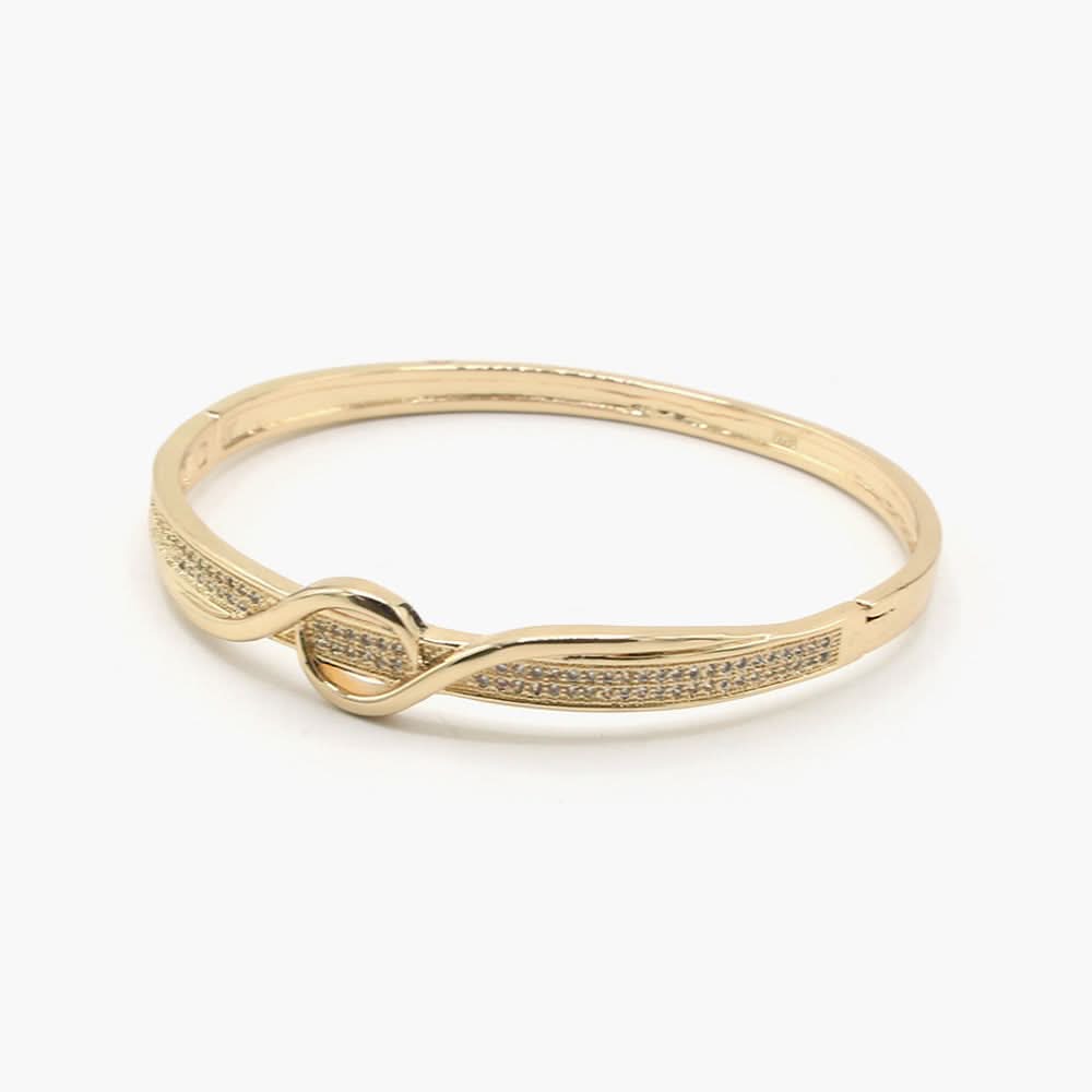 Women's Zircon Kara Bracelet - Golden, Women Bangles & Bracelets, Chase Value, Chase Value