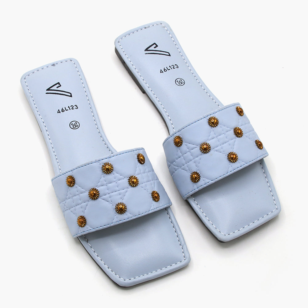 Women's Slipper - Sky Blue, Women Slippers, Chase Value, Chase Value