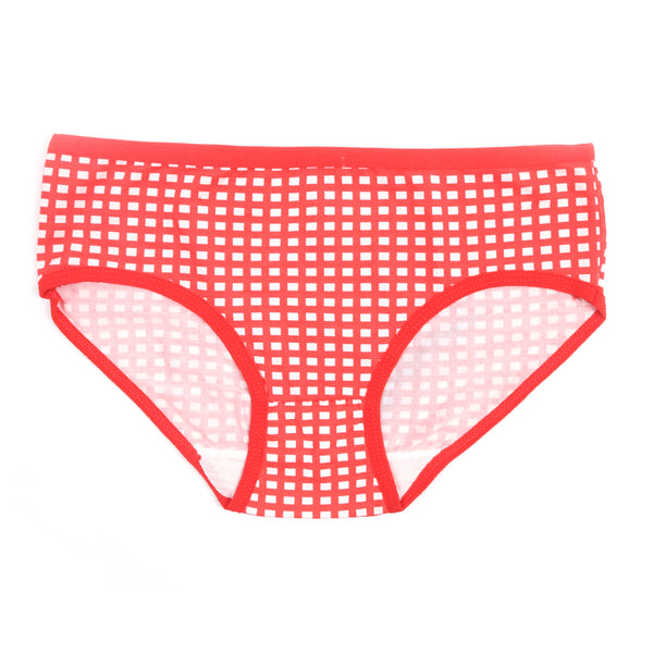 Girls Printed Panty - Red