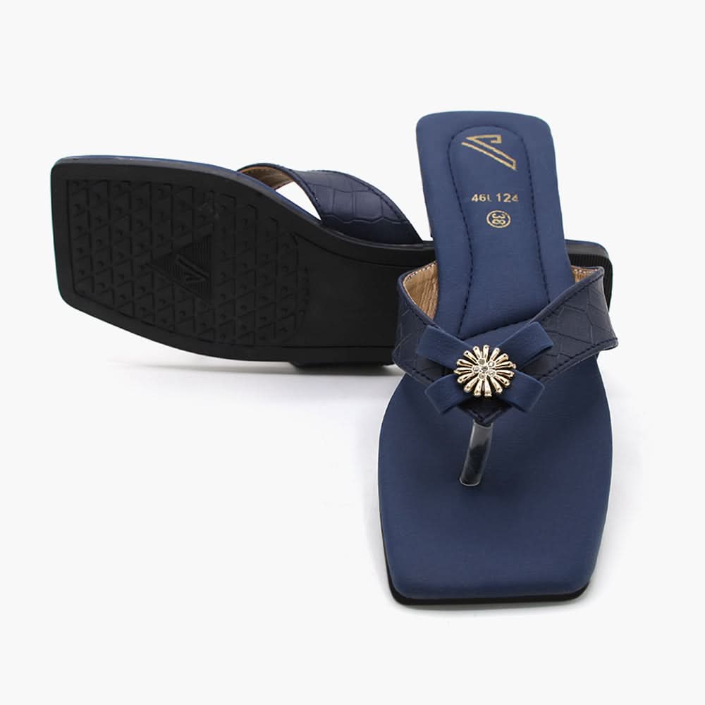 Women's Slipper - Navy Blue, Women Slippers, Chase Value, Chase Value