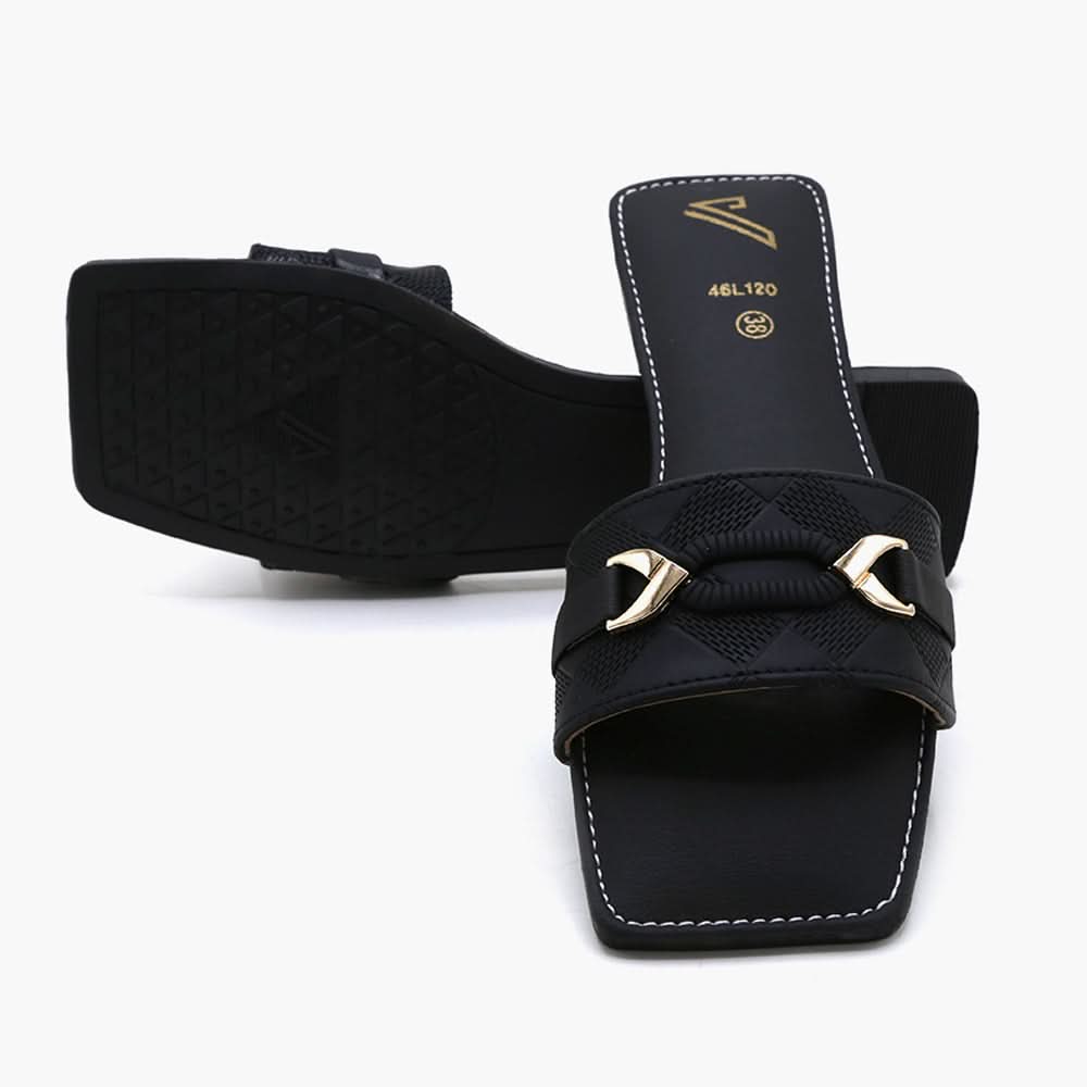 Women's Slipper - Black, Women Slippers, Chase Value, Chase Value