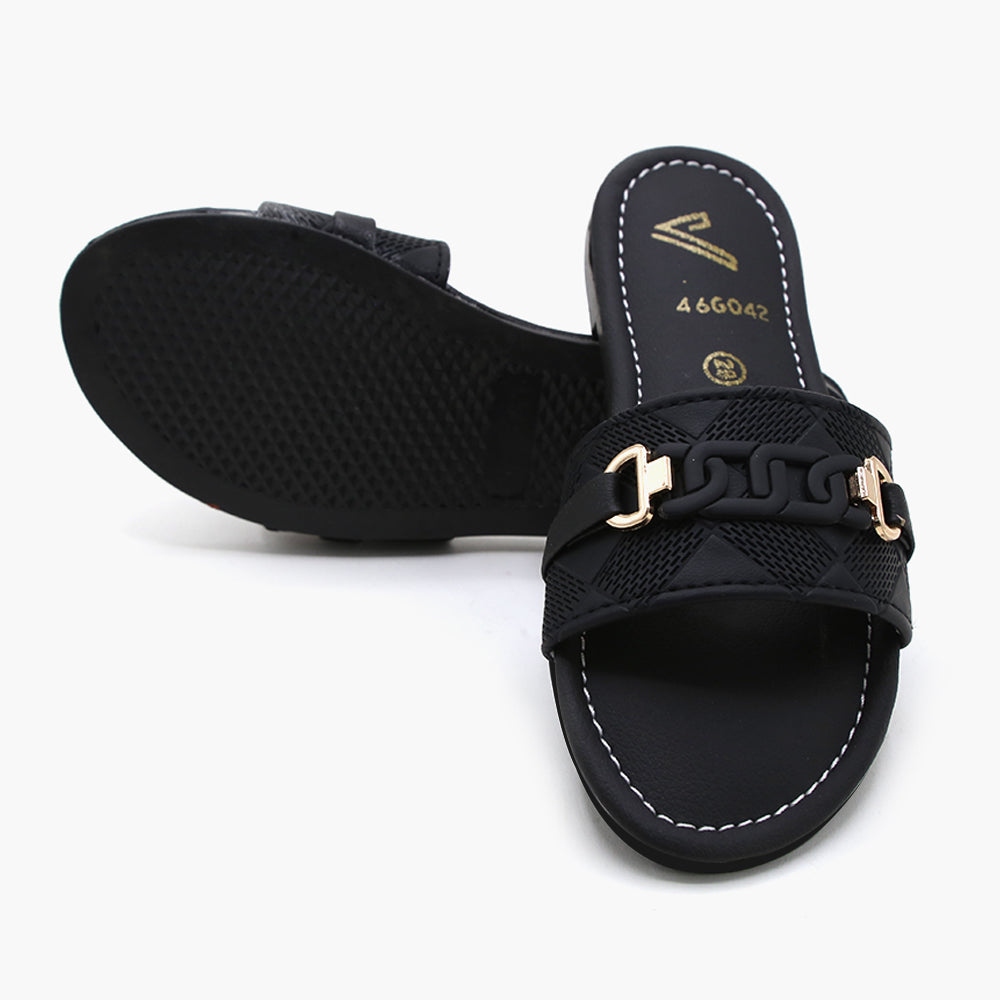 Girls Slipper - Black, Girls Slippers, Chase Value, Chase Value