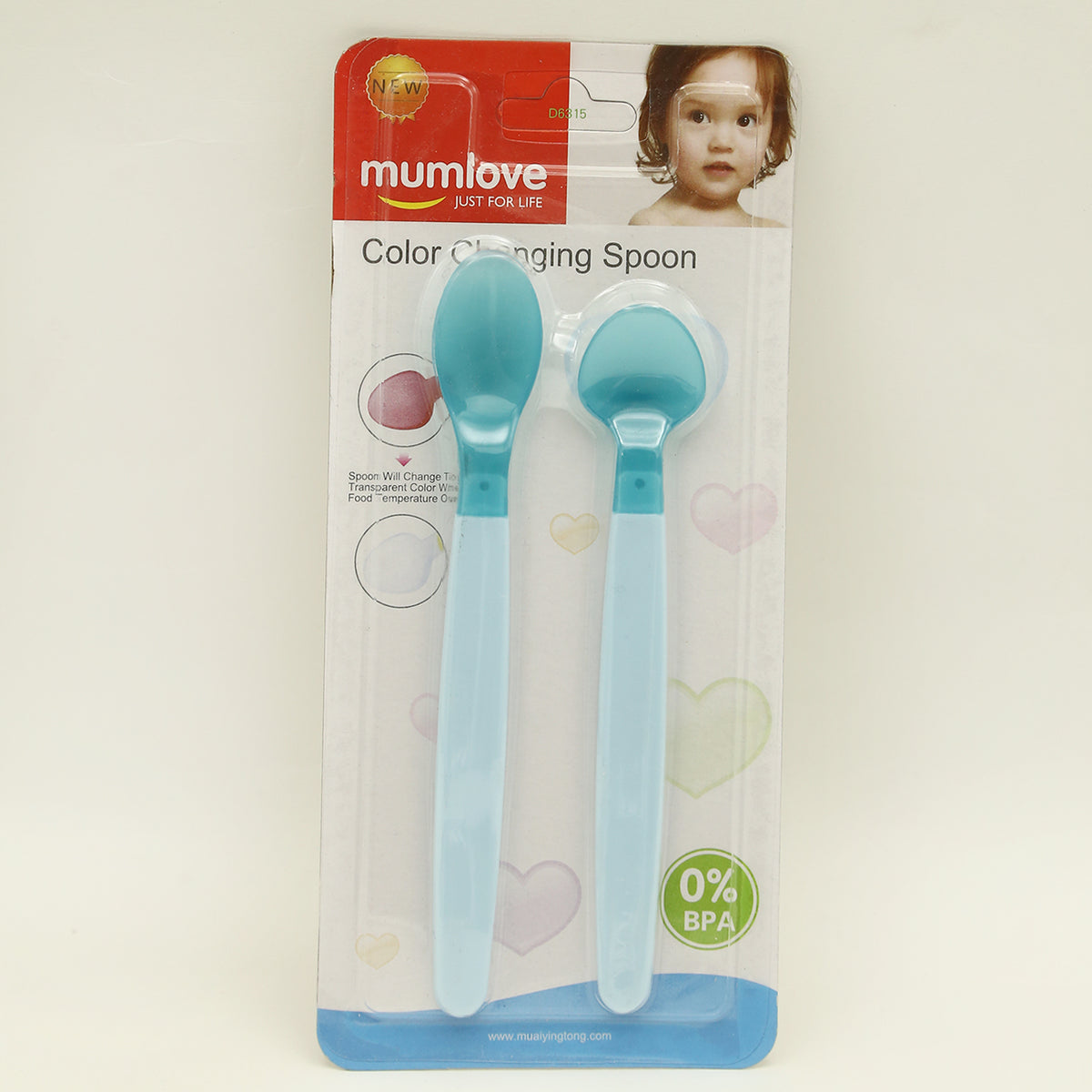 Mumlove Color Changing Spoon D6315 - Cyan, Feeding Supplies, Mum Love, Chase Value