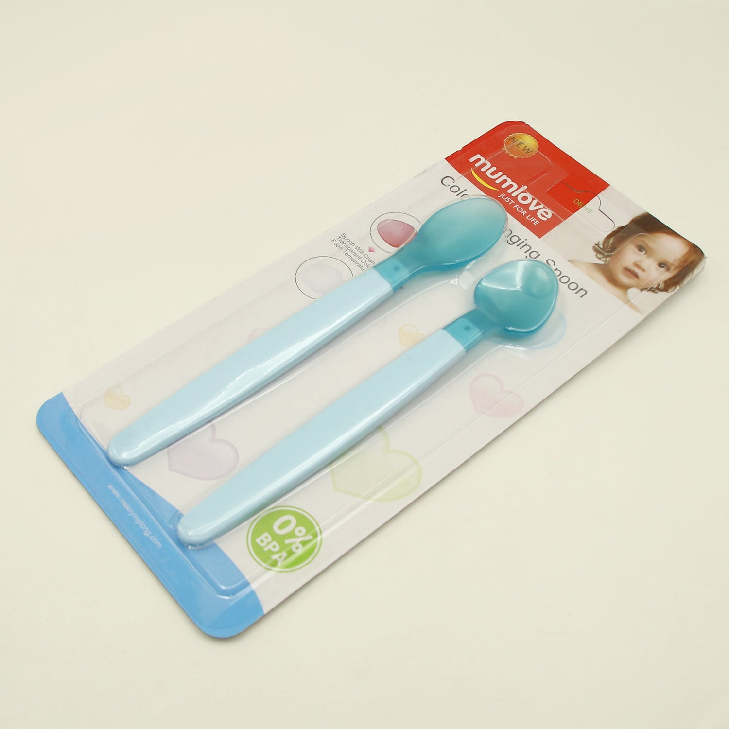 Mumlove Color Changing Spoon D6315 - Cyan, Feeding Supplies, Mum Love, Chase Value