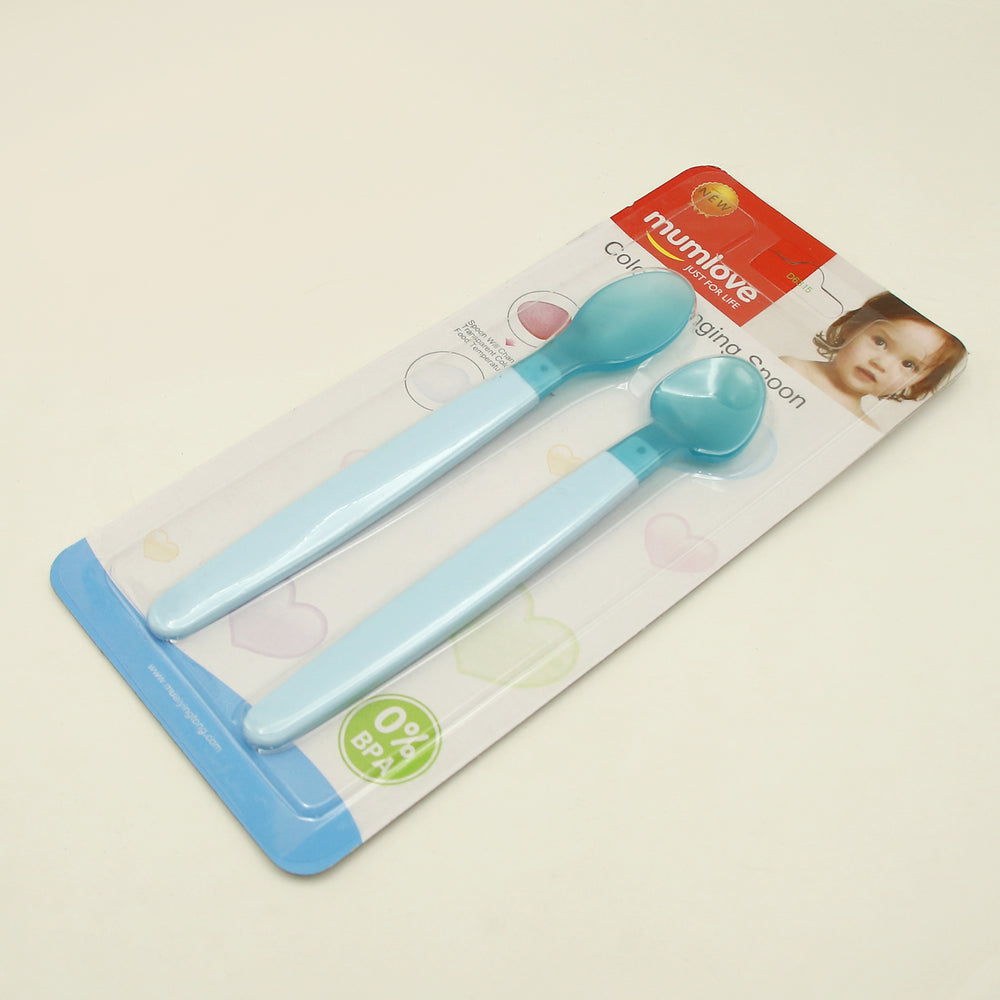 Mumlove Color Changing Spoon D6315 - Cyan, Feeding Supplies, Mum Love, Chase Value