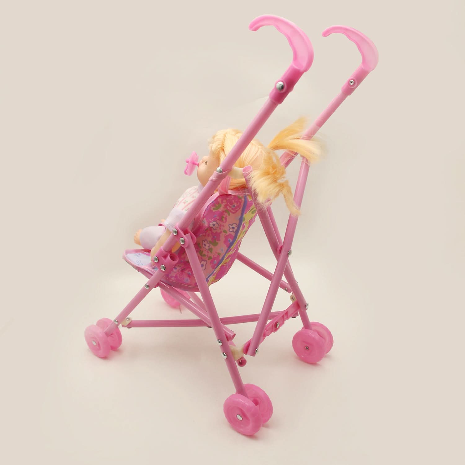 Baby Girl 12" Stroller With Crying - Pink, Kids Other Accessories, Chase Value, Chase Value