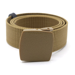 Canvas Belt With Plastic Lock - Light Brown