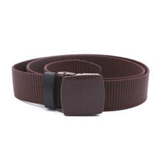 Canvas Belt With Plastic Lock - Brown