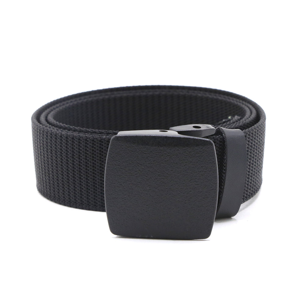 Canvas Belt With Plastic Lock - Black, Men's Belt, Chase Value, Chase Value
