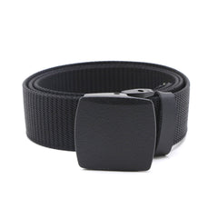 Canvas Belt With Plastic Lock - Black