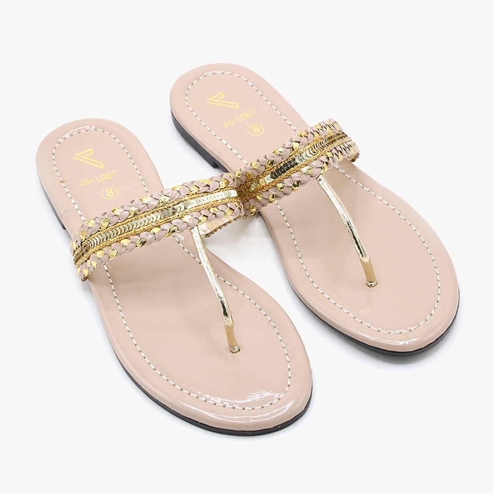 Women's Kolhapuri Slipper - Fawn, Women Slippers, Chase Value, Chase Value