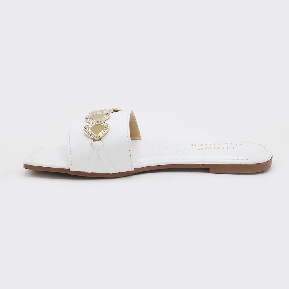 Women's Slipper - White, Women Slippers, Chase Value, Chase Value