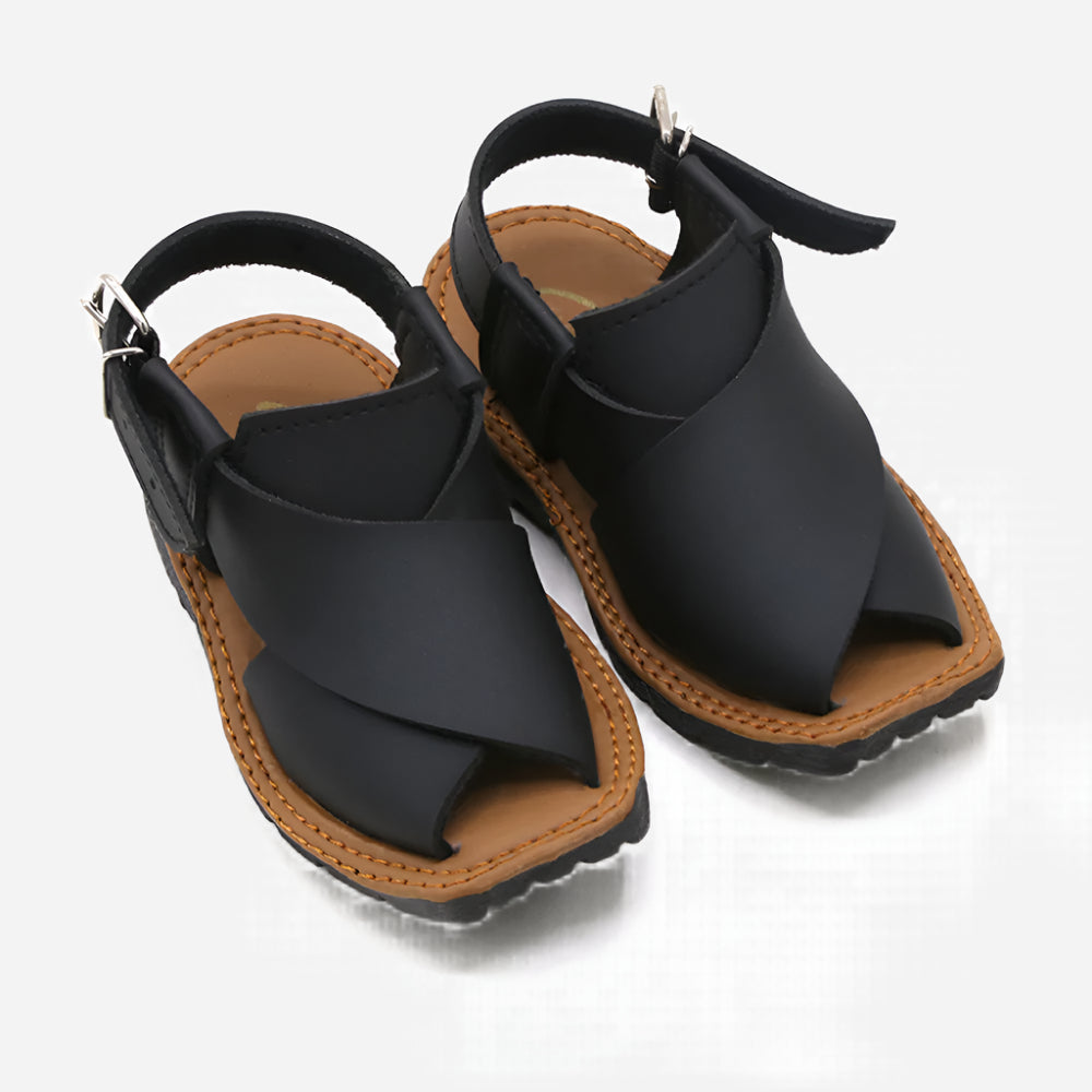 Boys Peshawari Sandal - Black, Boys Sandals, Chase Value, Chase Value
