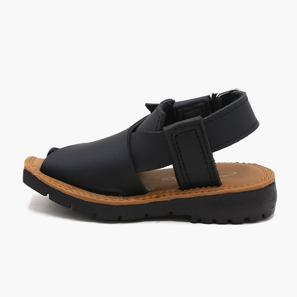 Boys Peshawari Sandal - Black, Boys Sandals, Chase Value, Chase Value